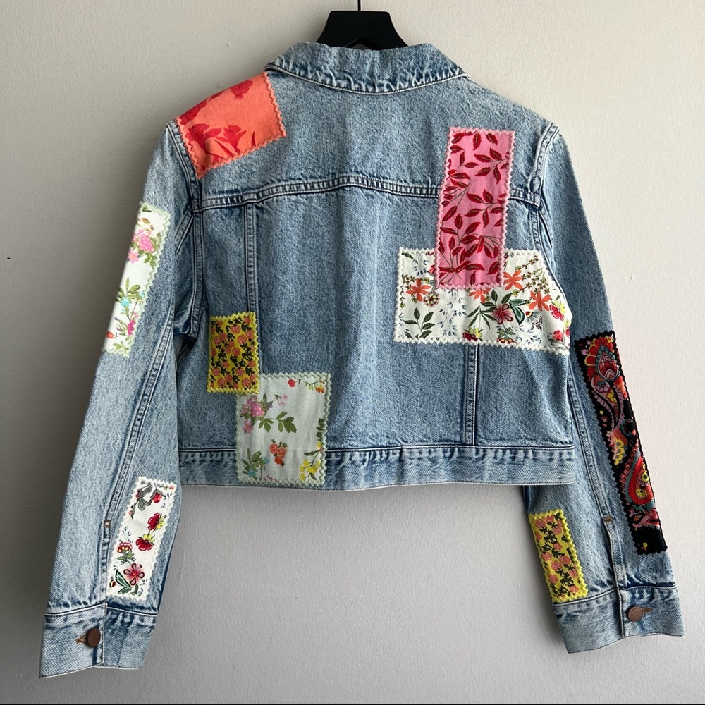 Alice + Olivia crop denim jacket NEW - Picture 5 of 10